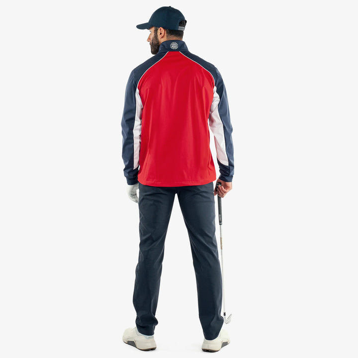 Laurent is a Windproof and water repellent golf jacket for Men in the color Red/Navy(6)