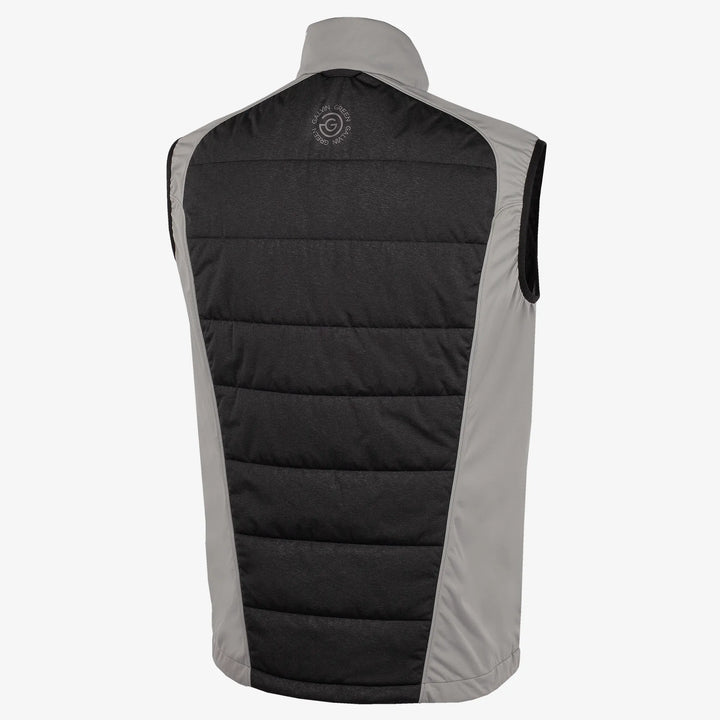 Lauro is a Windproof and water repellent golf vest for Men in the color Sharkskin/Black(8)
