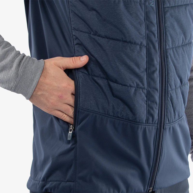 Lauro is a Windproof and water repellent golf vest for Men in the color Navy(5)