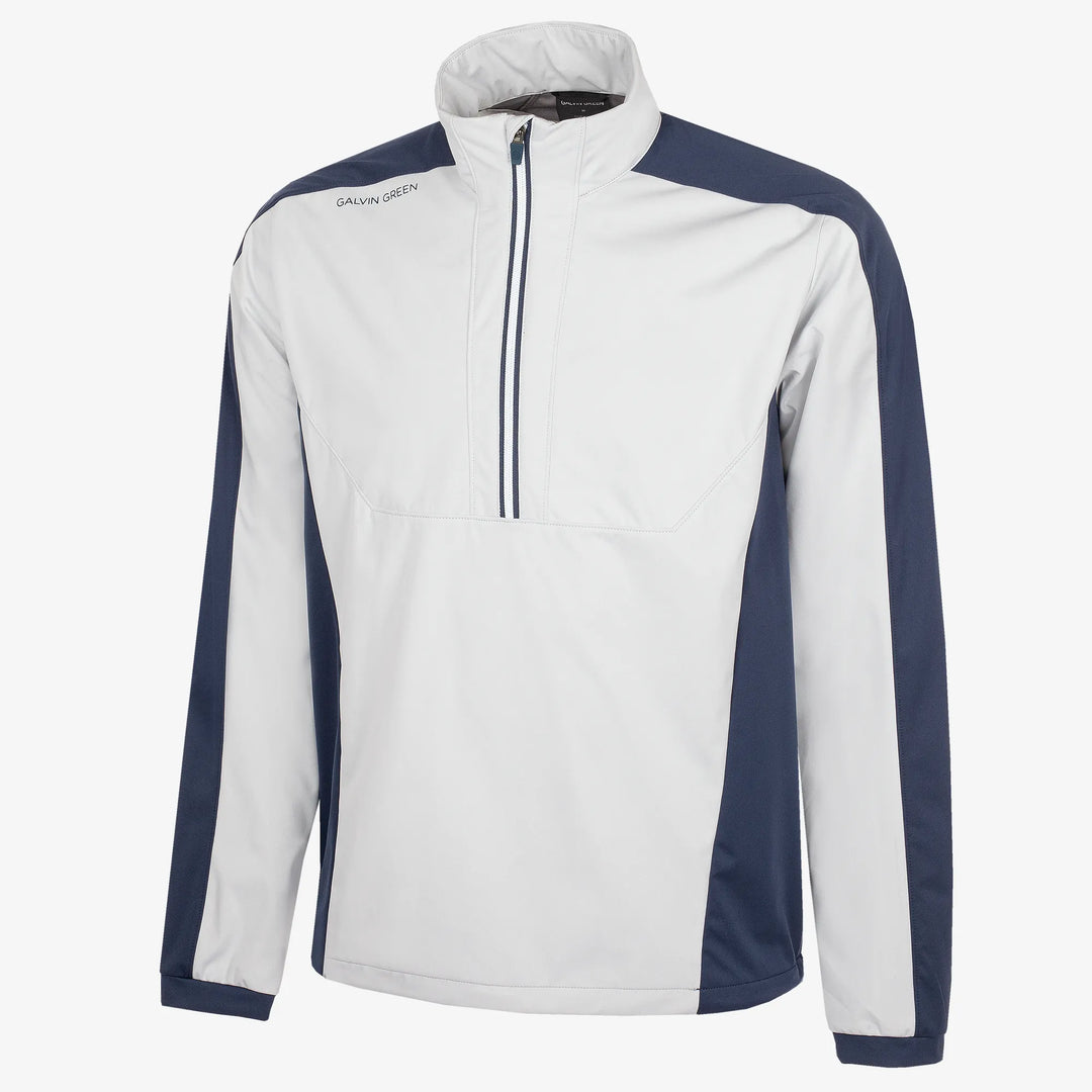 Lawrence is a Windproof and water repellent golf jacket for Men in the color Cool Grey/Navy(0)
