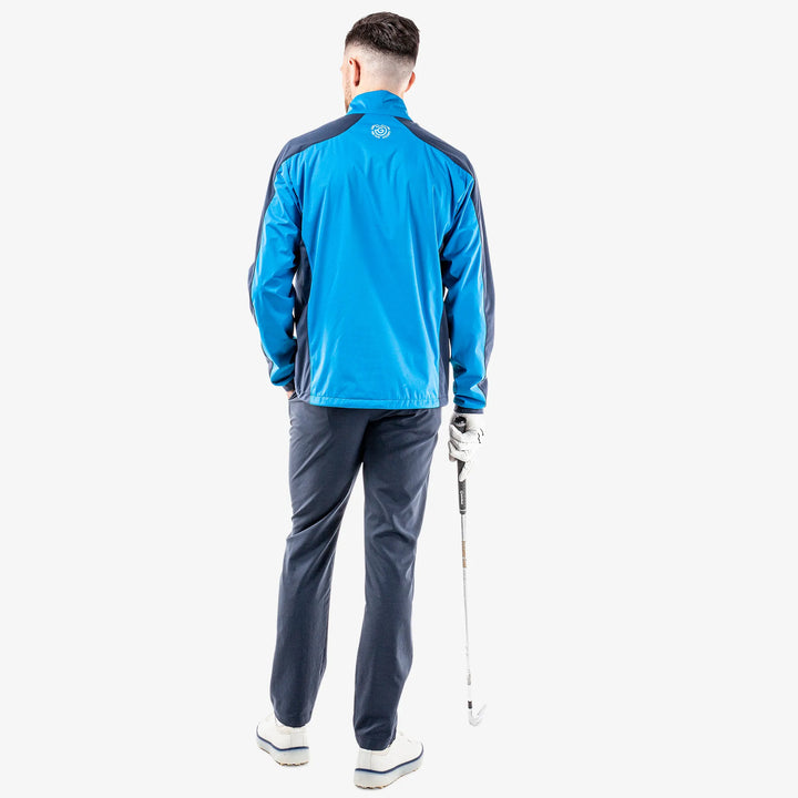Lawrence is a Windproof and water repellent golf jacket for Men in the color Blue/Navy/White(7)