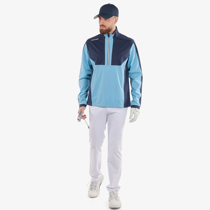 Lawrence is a Windproof and water repellent golf jacket for Men in the color Alaskan Blue/Navy(2)