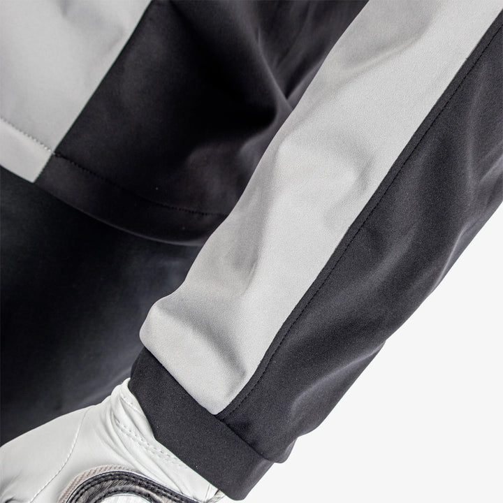 Lawrence is a Windproof and water repellent golf jacket for Men in the color Sharkskin/Black(5)