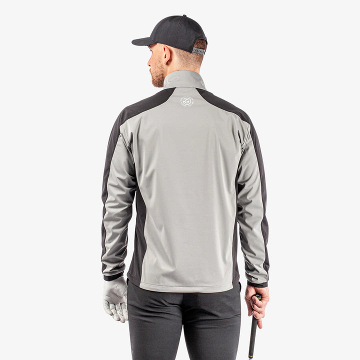 Lawrence is a Windproof and water repellent golf jacket for Men in the color Sharkskin/Black(6)