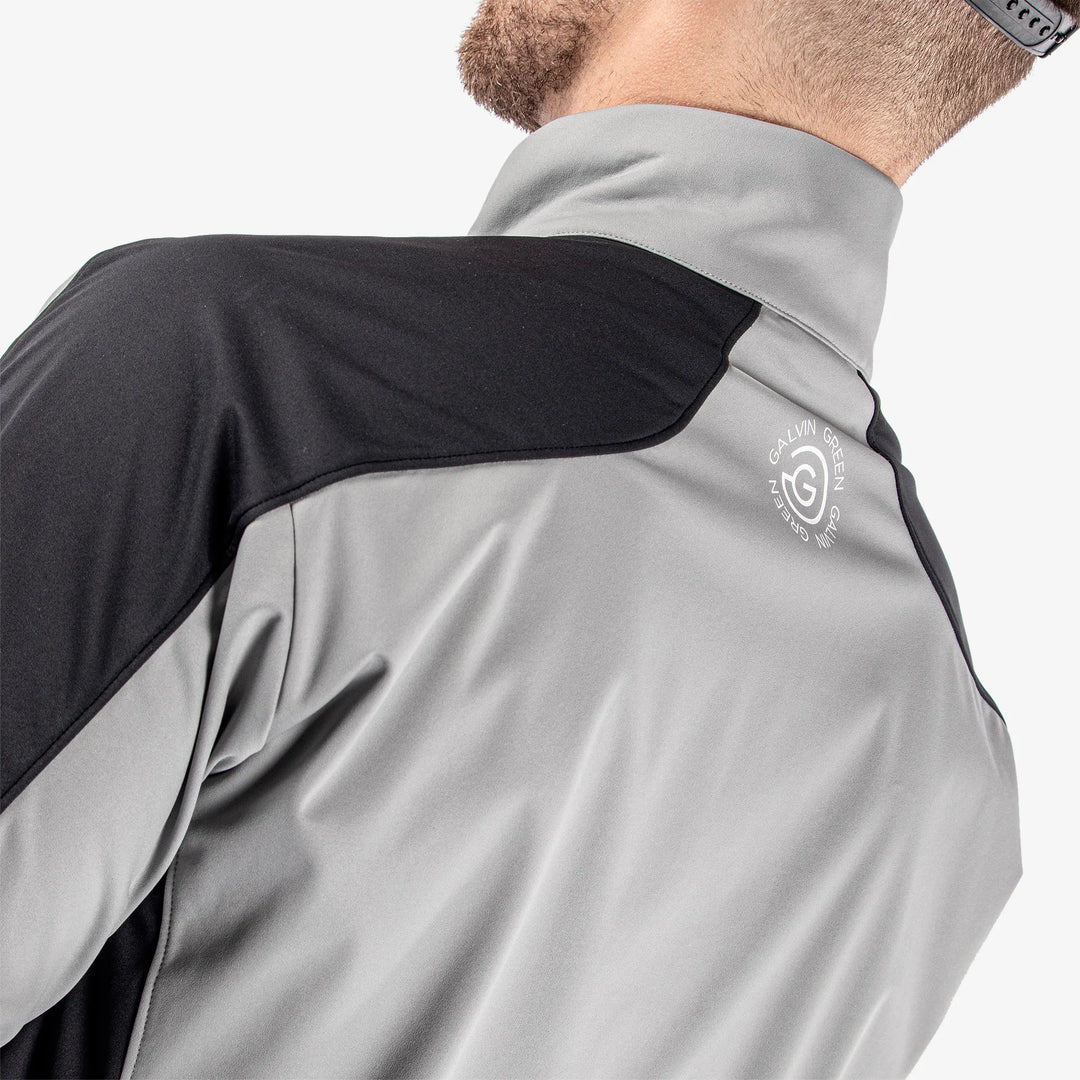 Lawrence is a Windproof and water repellent golf jacket for Men in the color Sharkskin/Black(7)