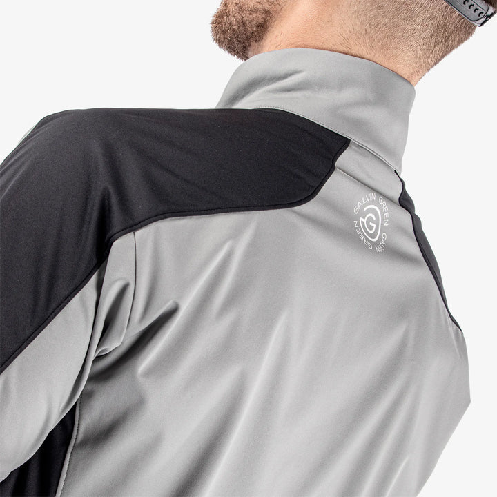 Lawrence is a Windproof and water repellent golf jacket for Men in the color Sharkskin/Black(7)