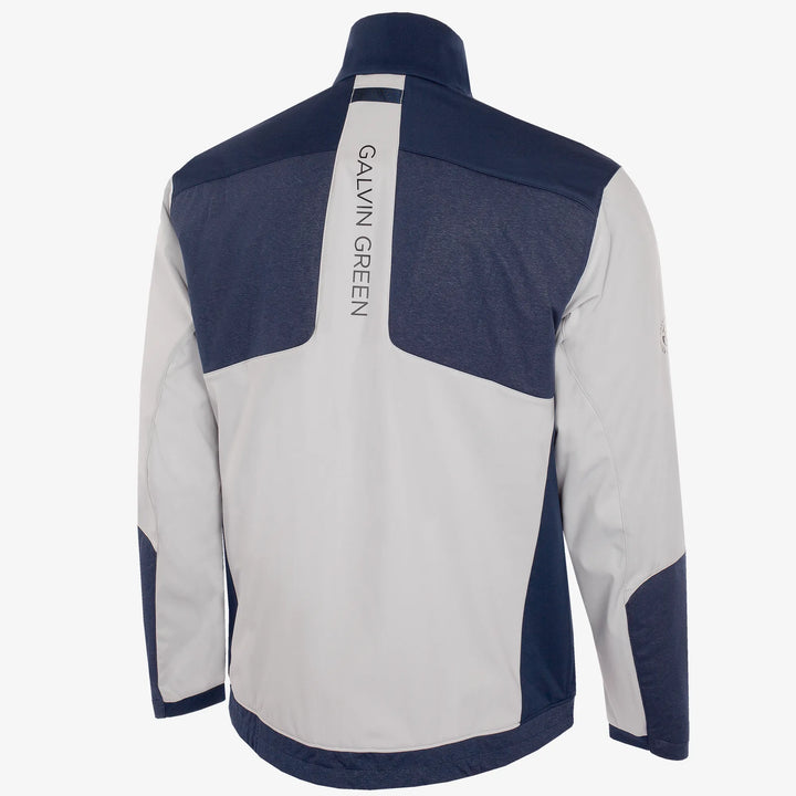 Layton is a Windproof and water repellent golf jacket for Men in the color Cool Grey/Navy(6)