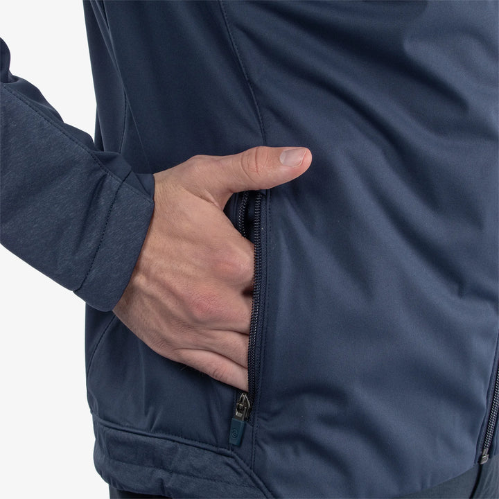 Layton is a Windproof and water repellent golf jacket for Men in the color Navy(4)