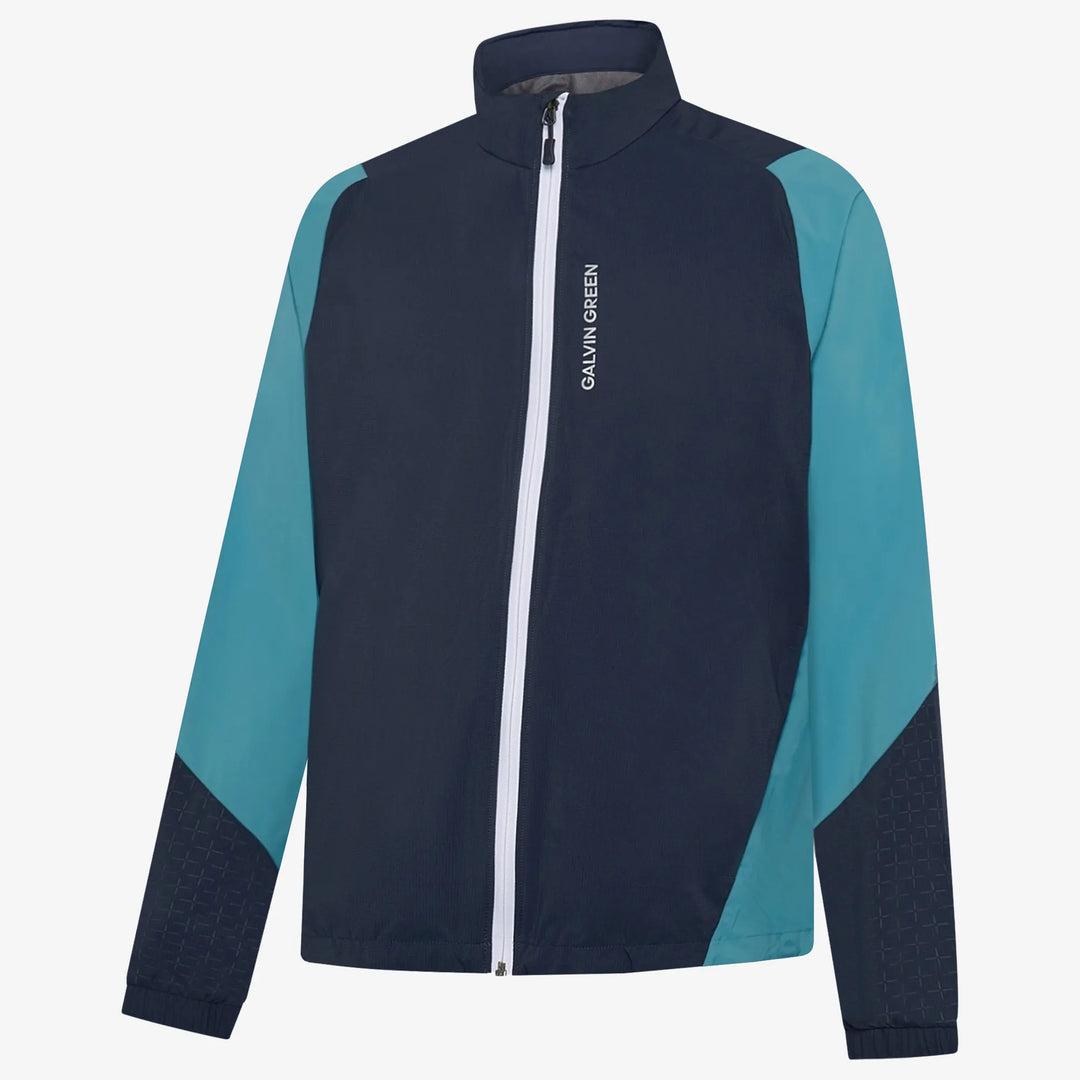 Leandro is a Windproof and water repellent golf jacket for Men in the color Navy/Storm Blue(0)