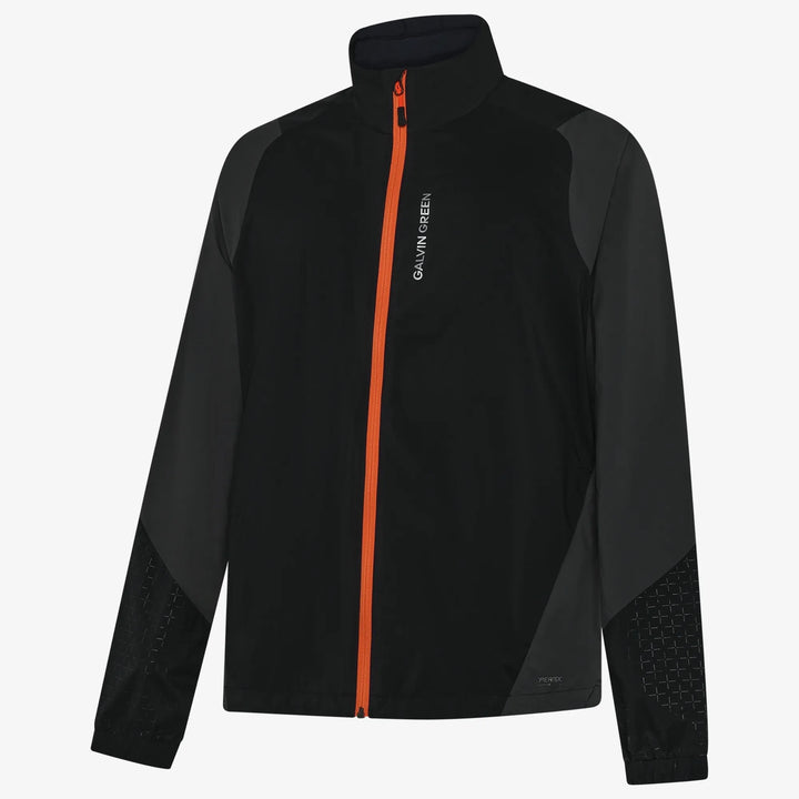 Leandro is a Windproof and water repellent golf jacket for Men in the color Black/Forged Iron(0)