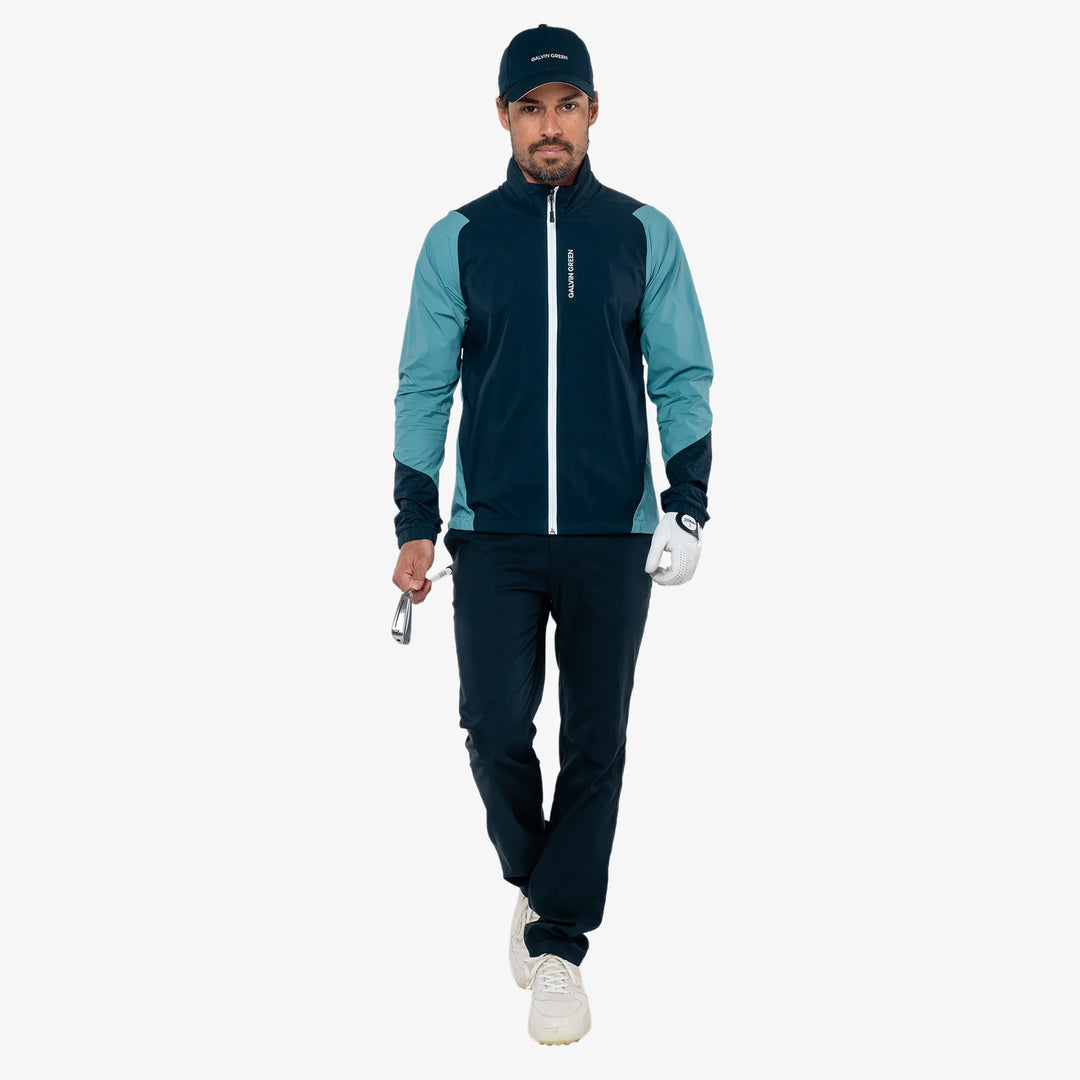 Leandro is a Windproof and water repellent golf jacket for Men in the color Navy/Storm Blue(2)