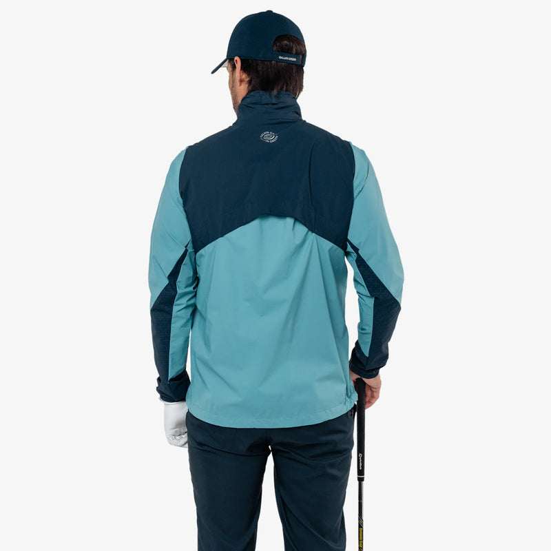 Leandro is a Windproof and water repellent golf jacket for Men in the color Navy/Storm Blue(5)