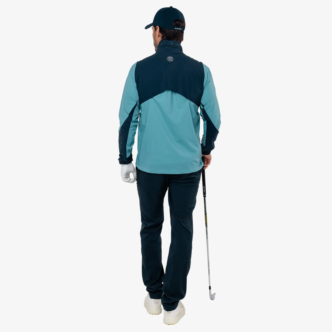 Leandro is a Windproof and water repellent golf jacket for Men in the color Navy/Storm Blue(7)