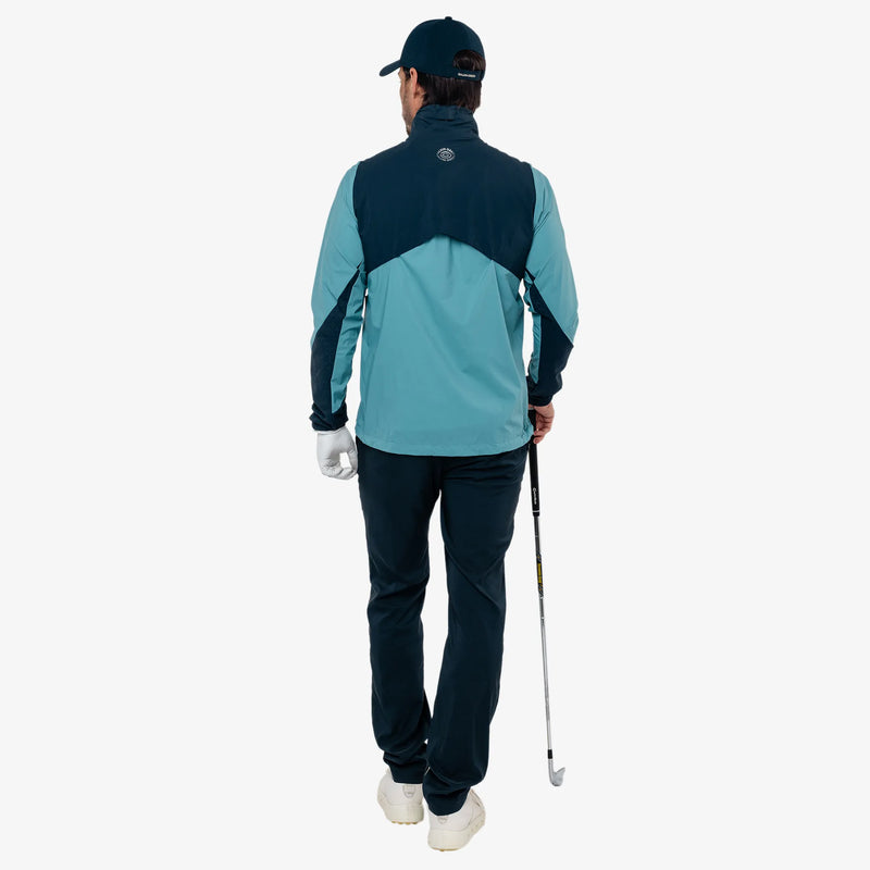 Leandro is a Windproof and water repellent golf jacket for Men in the color Navy/Storm Blue(7)