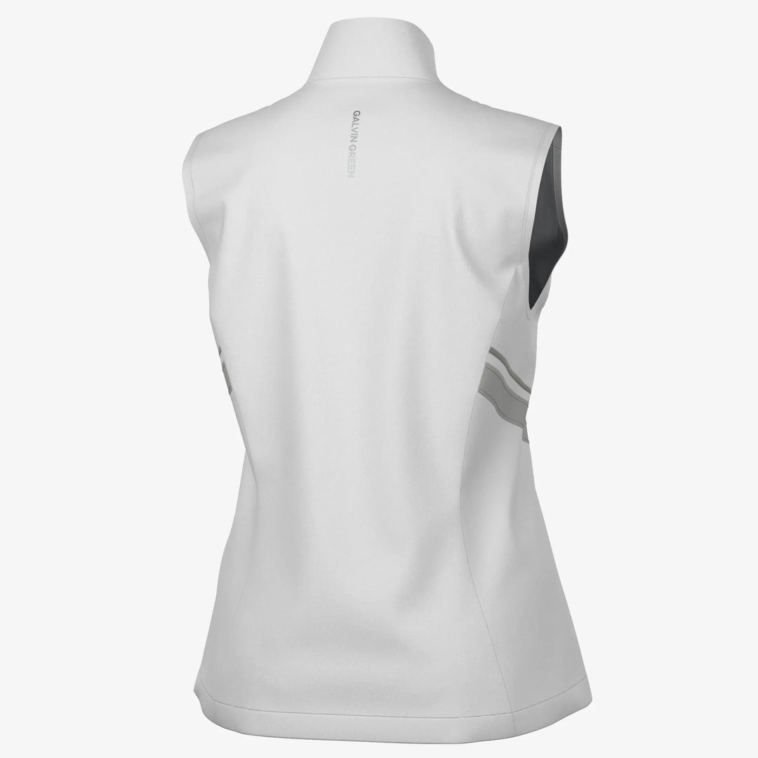 Lea is a Windproof and water repellent golf vest for Women in the color White/Cool Grey(8)