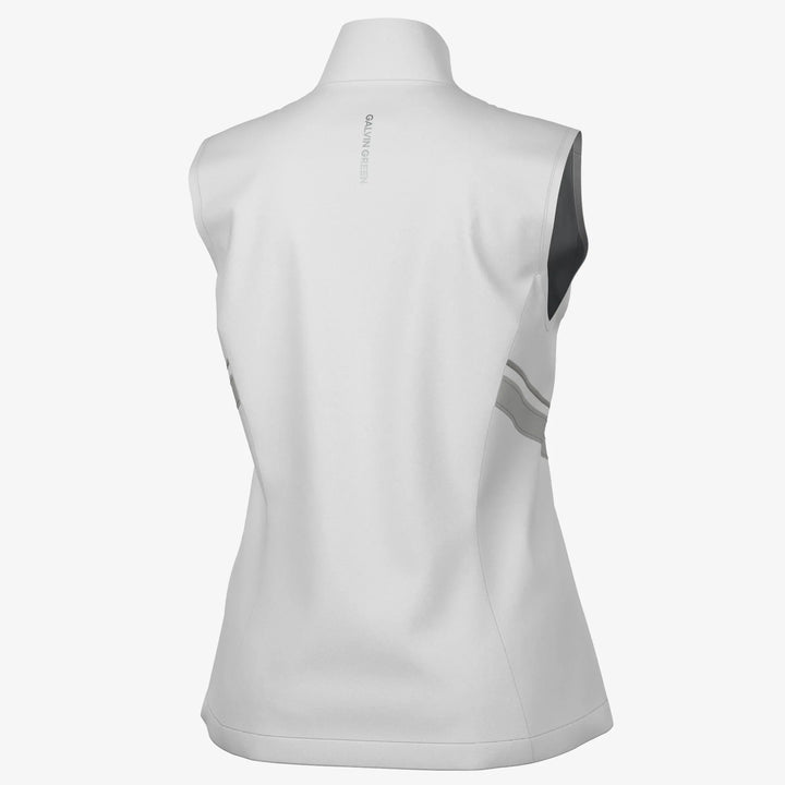 Lea is a Windproof and water repellent golf vest for Women in the color White/Cool Grey(8)