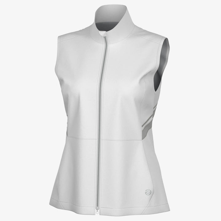 Lea is a Windproof and water repellent golf vest for Women in the color White/Cool Grey(0)