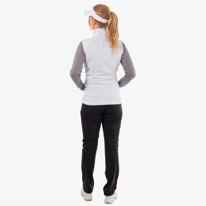 Lea is a Windproof and water repellent golf vest for Women in the color White/Cool Grey(7)