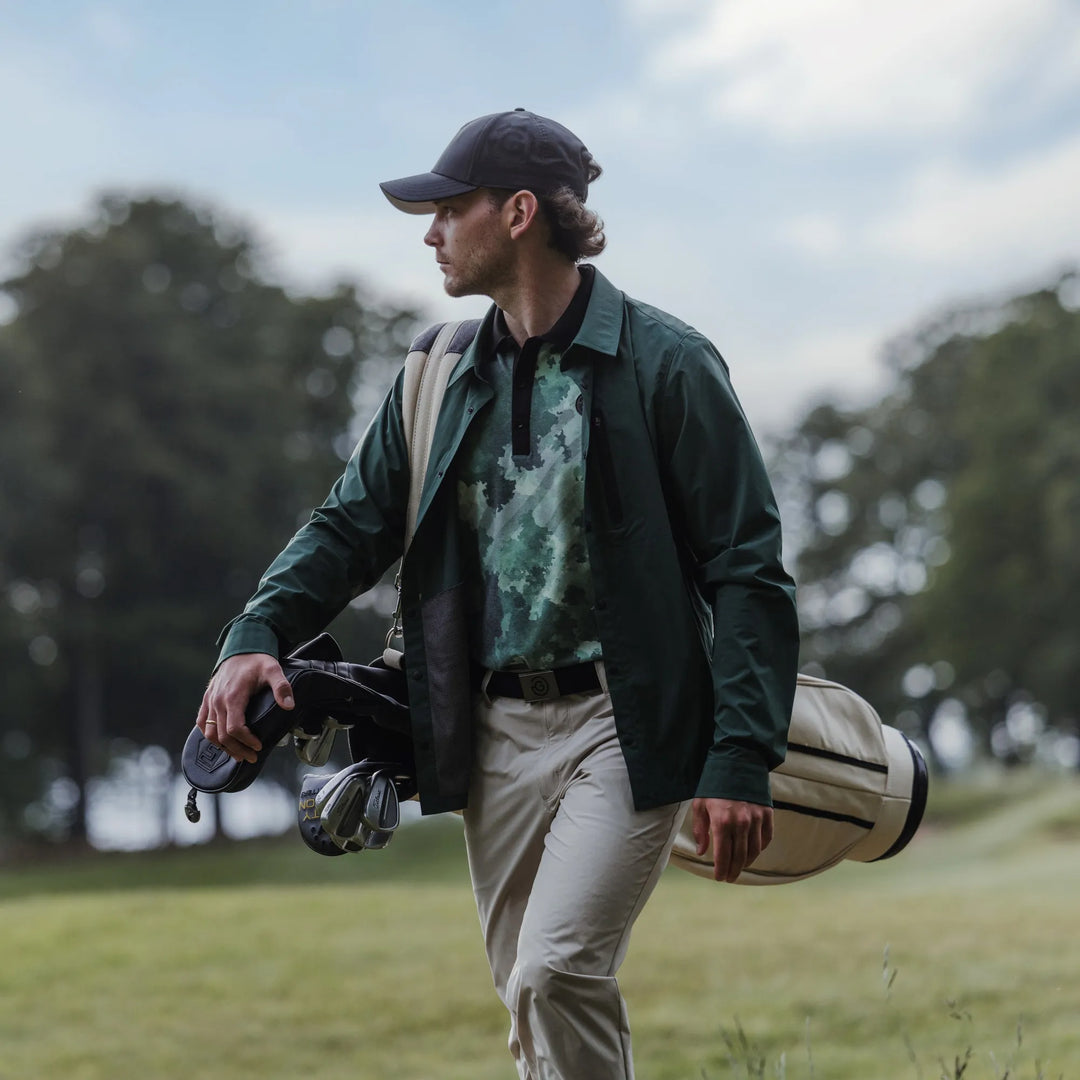 Legend is a Windproof and water repellent golf shirt for Men in the color Jungle Green(8)