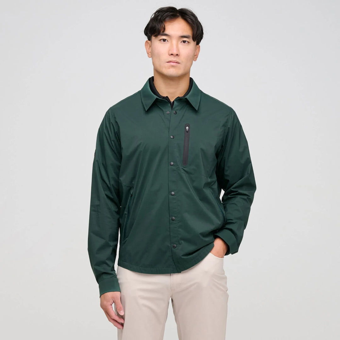 Legend is a Windproof and water repellent golf shirt for Men in the color Jungle Green(1)