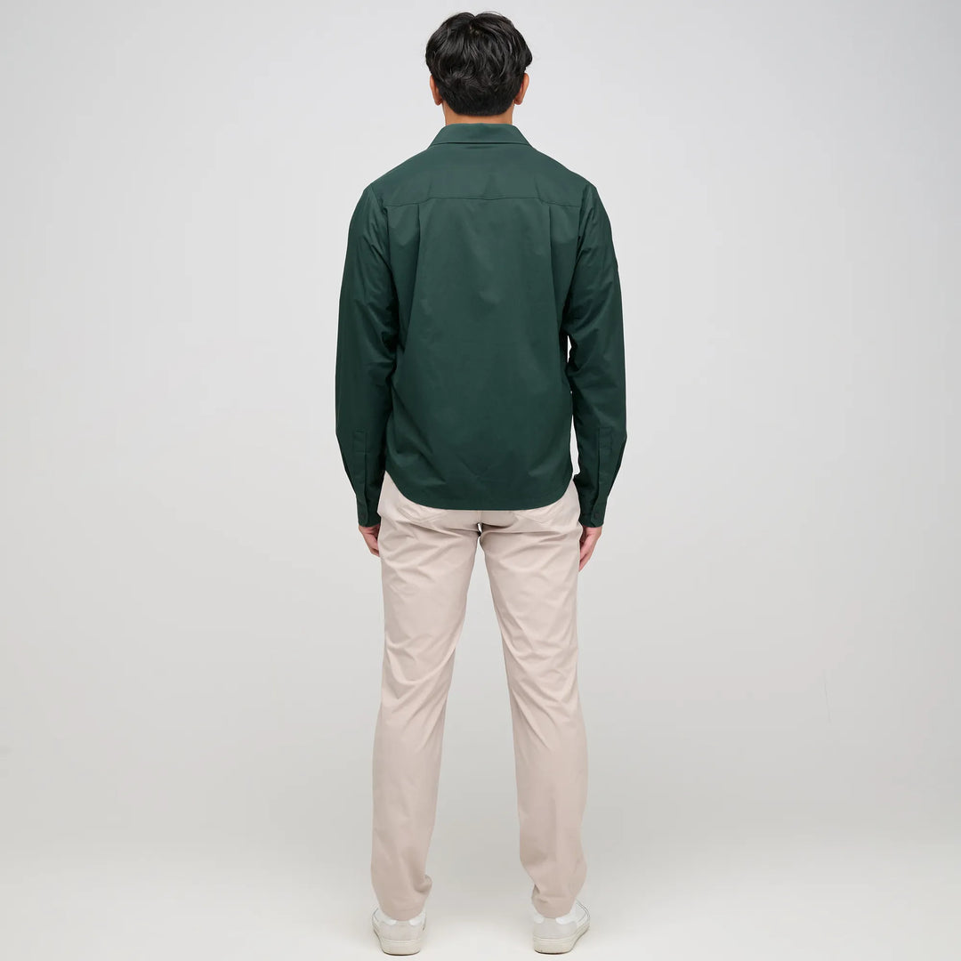 Legend is a Windproof and water repellent golf shirt for Men in the color Jungle Green(6)