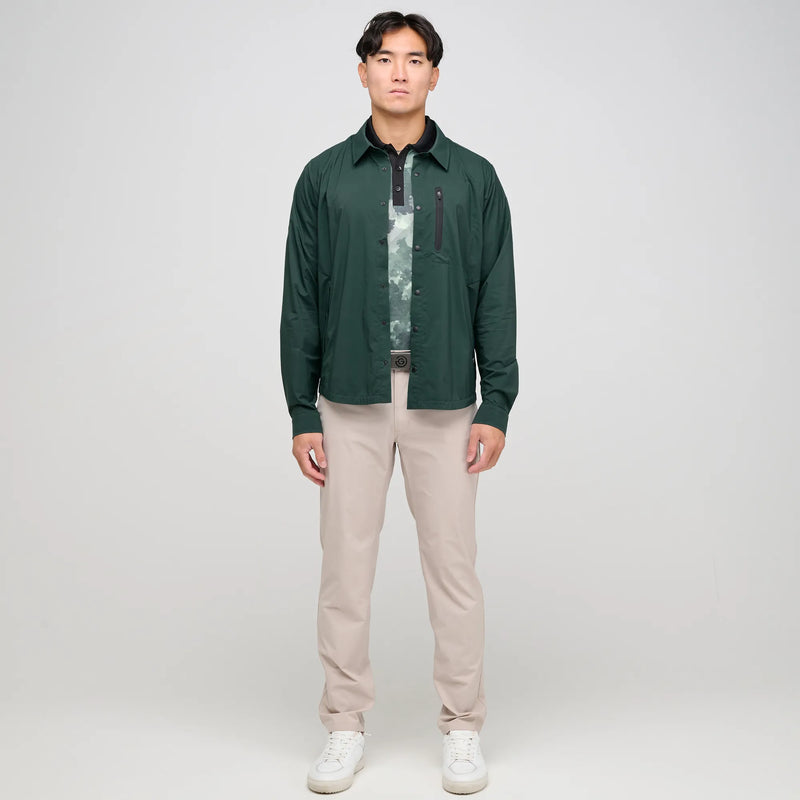 Legend is a Windproof and water repellent golf shirt for Men in the color Jungle Green(2)