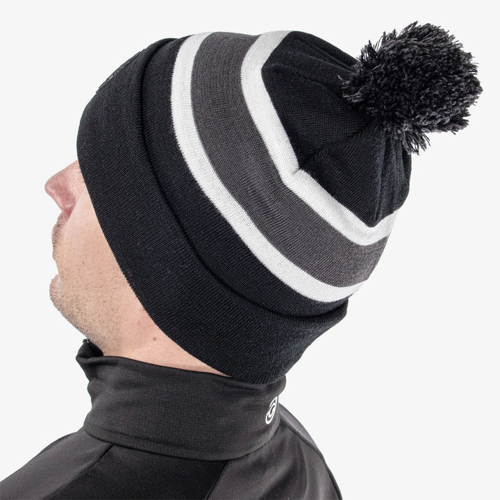 Leighton is a Insulating golf hat in the color Black/Forged Iron/White(3)