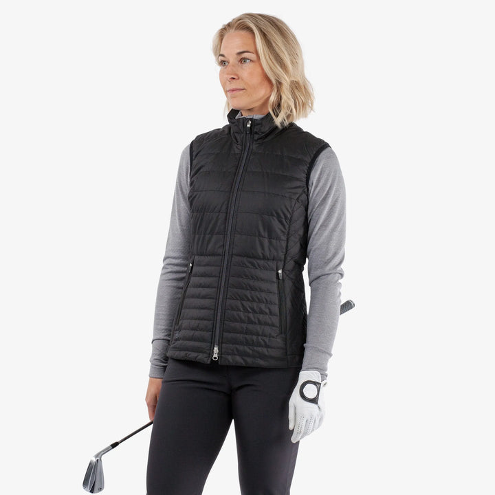 Lene is a Windproof and water repellent golf vest for Women in the color Black(1)
