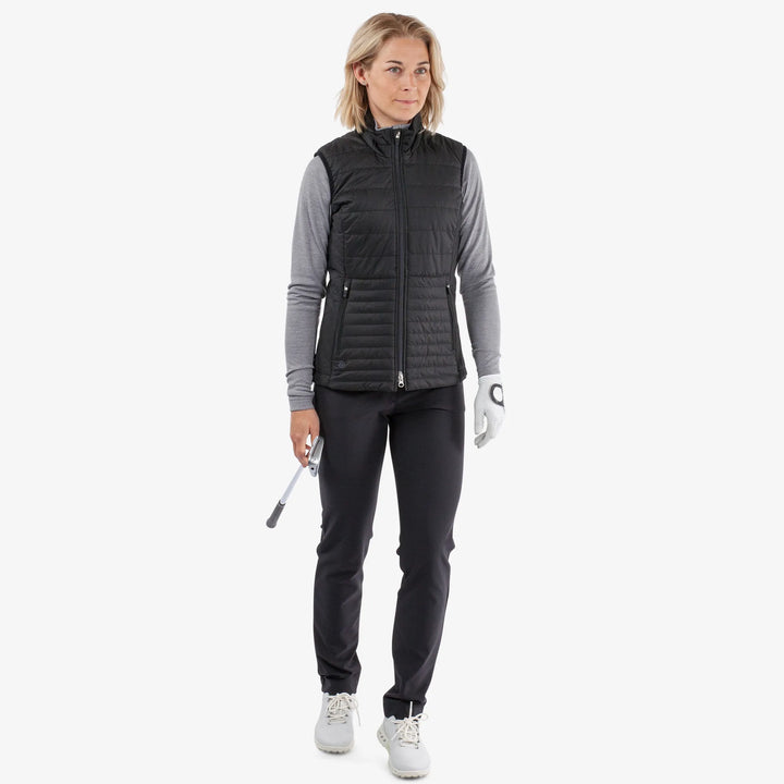 Lene is a Windproof and water repellent golf vest for Women in the color Black(2)