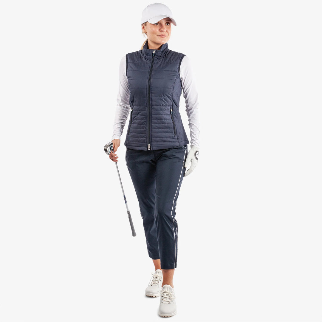 Lene is a Windproof and water repellent golf vest for Women in the color Navy(2)