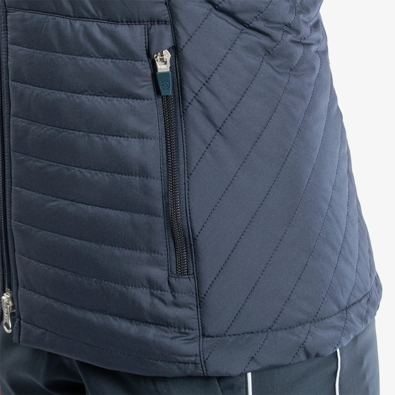 Lene is a Windproof and water repellent golf vest for Women in the color Navy(6)