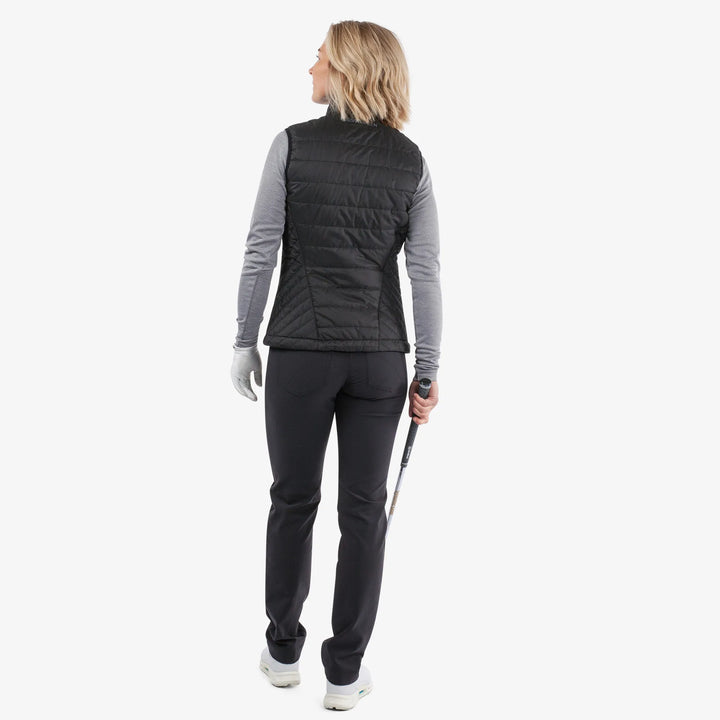 Lene is a Windproof and water repellent golf vest for Women in the color Black(7)