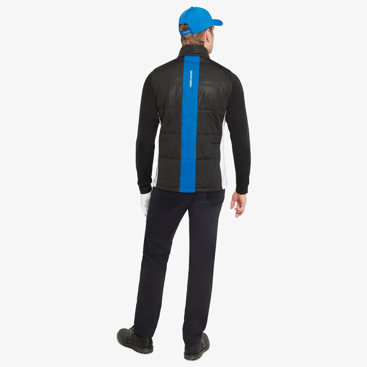 Lennon is a Windproof and water repellent golf jacket for Men in the color Black/White/Royal Blue(6)