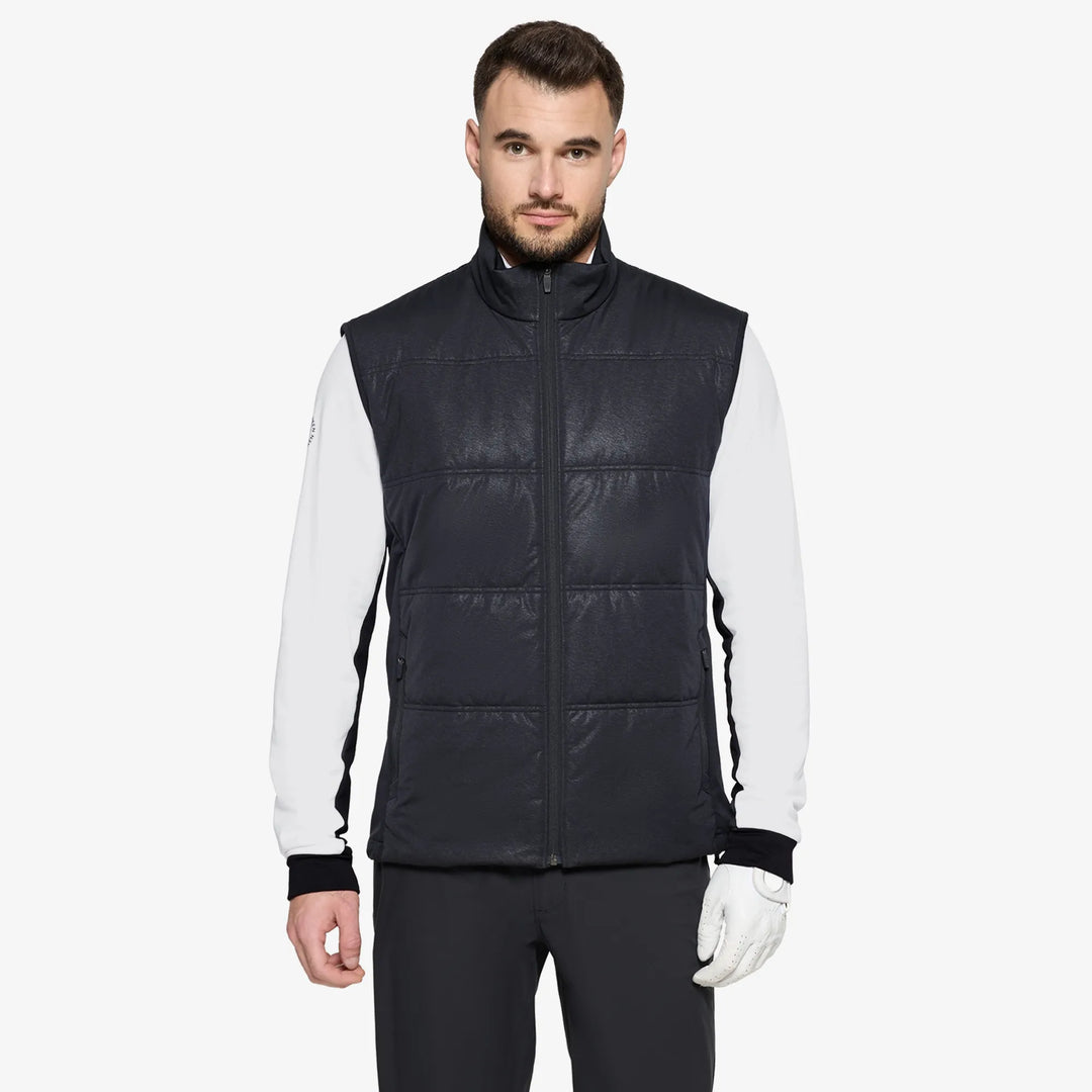 Lennox is a Windproof and water repellent golf vest for Men in the color Black(1)