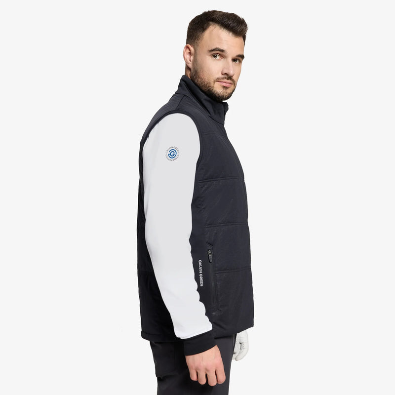 Lennox is a Windproof and water repellent golf vest for Men in the color Black(3)