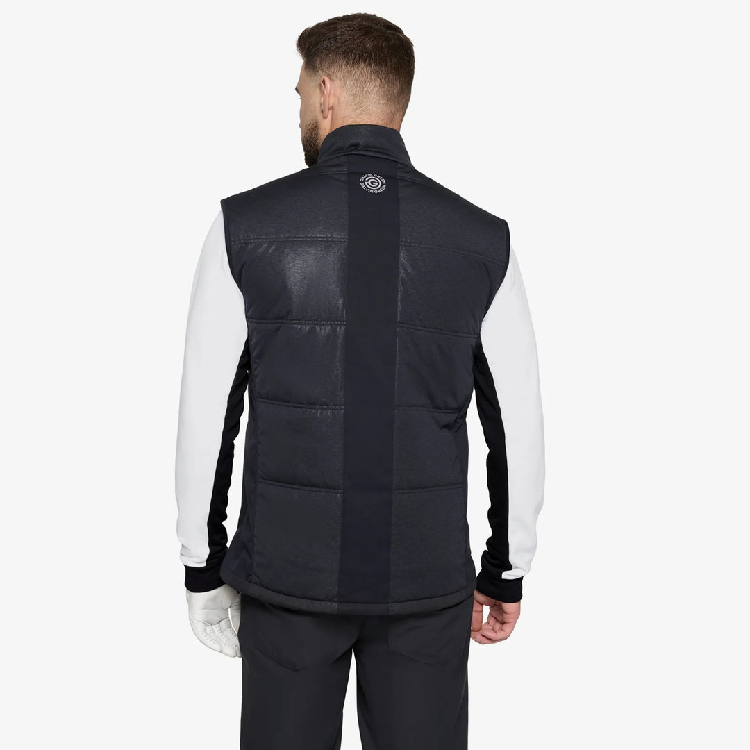 Lennox is a Windproof and water repellent golf vest for Men in the color Black(4)