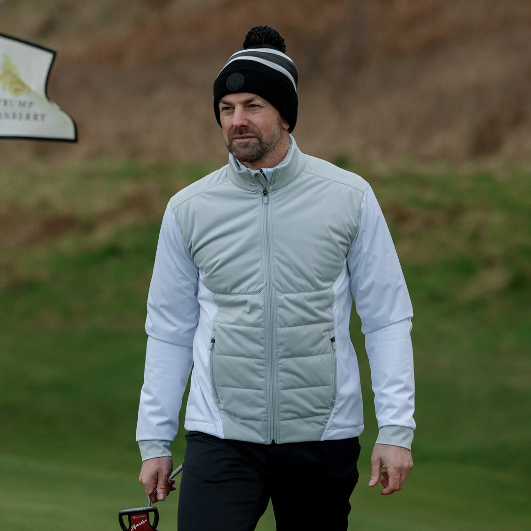 Leonard is a Windproof and water repellent golf jacket for Men in the color Cool Grey/White(7)