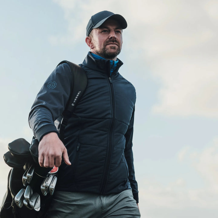 Leonard is a Windproof and water repellent golf jacket for Men in the color Navy(6)