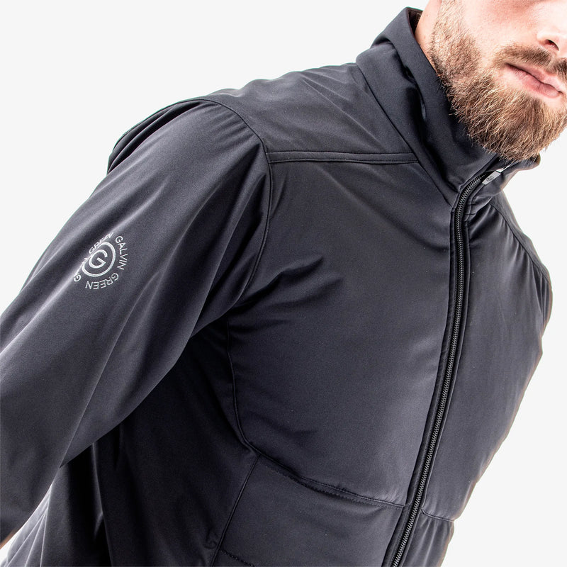 Leonard is a Windproof and water repellent golf jacket for Men in the color Black(3)