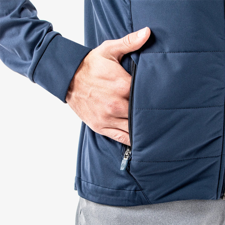 Leonard is a Windproof and water repellent golf jacket for Men in the color Navy(5)