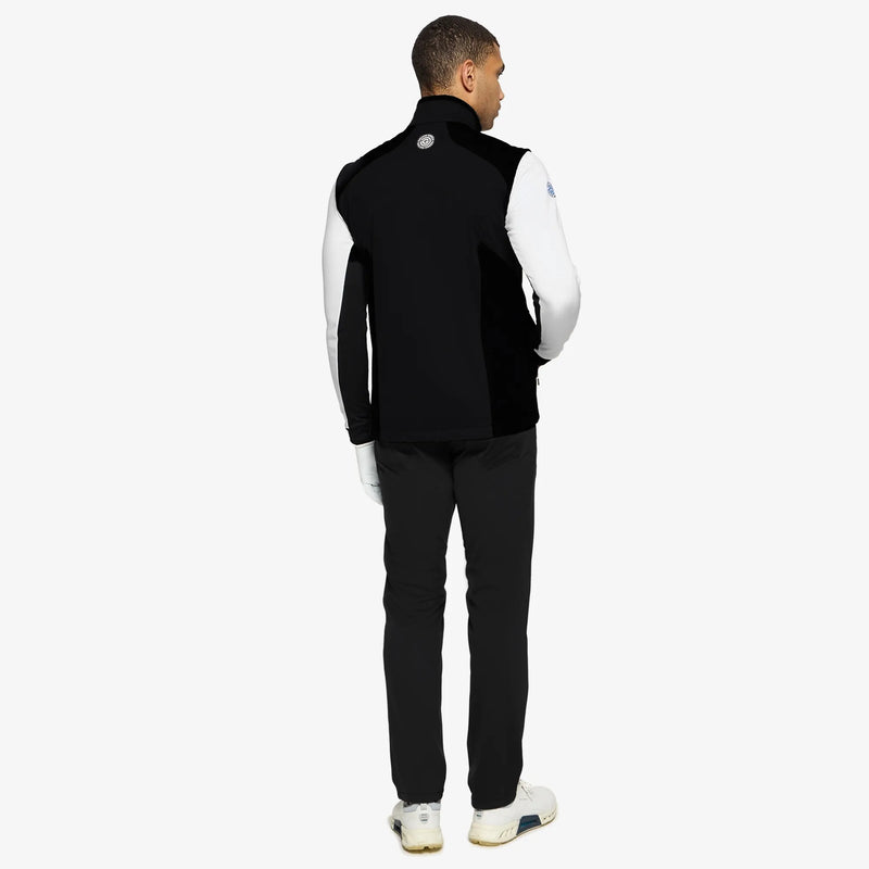 Leo is a Windproof and water repellent golf vest for Men in the color Black(5)