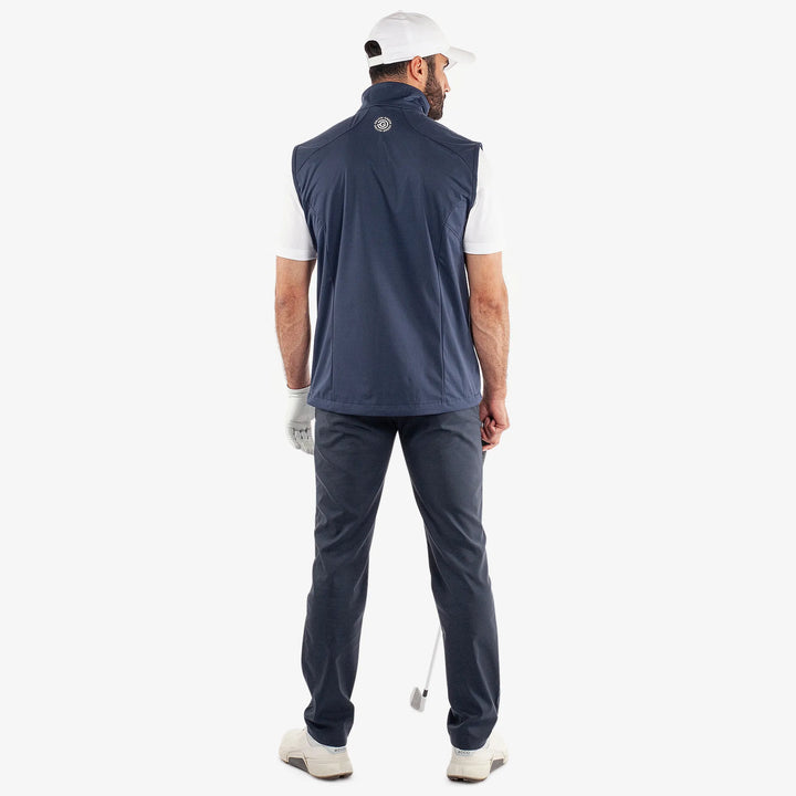 Leo is a Windproof and water repellent golf vest for Men in the color Navy(7)
