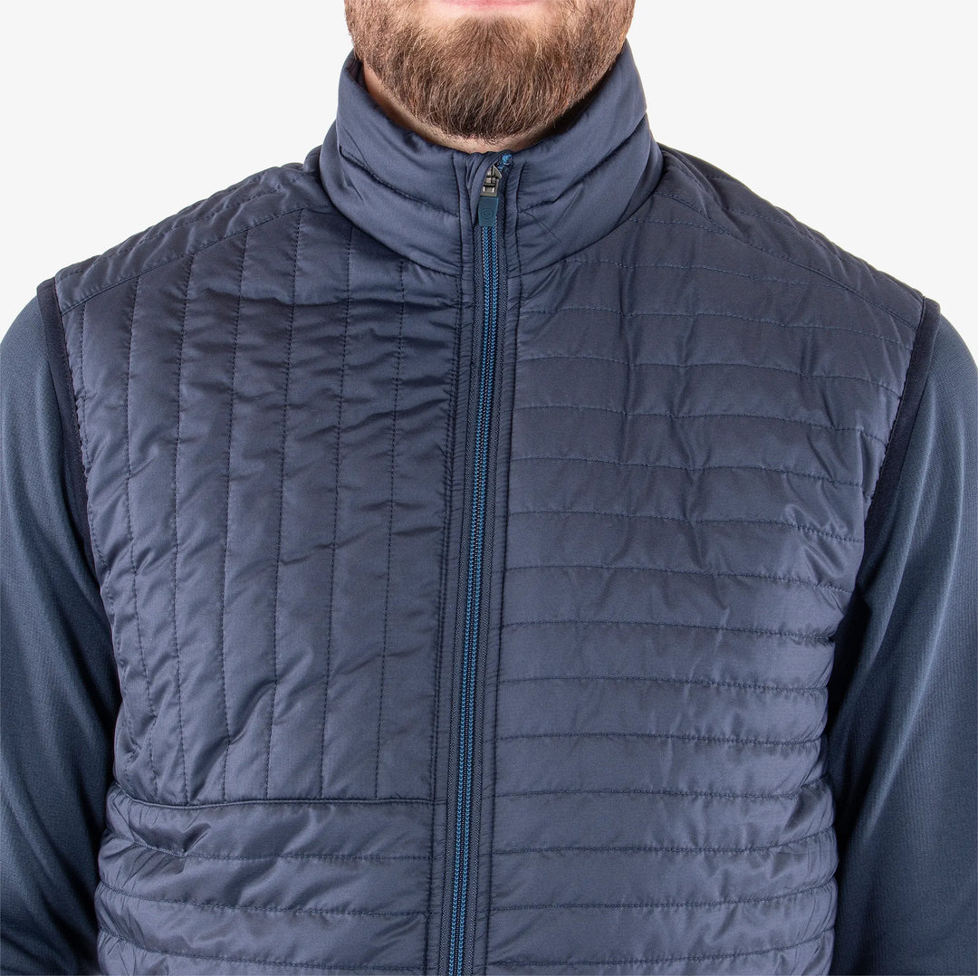 Leroy is a Windproof and water repellent golf vest for Men in the color Navy(3)