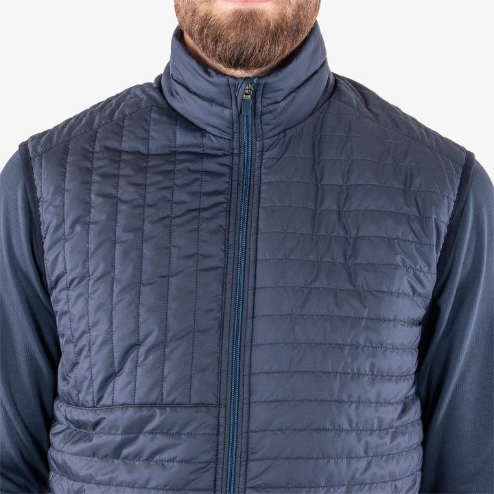 Leroy is a Windproof and water repellent golf vest for Men in the color Navy(3)