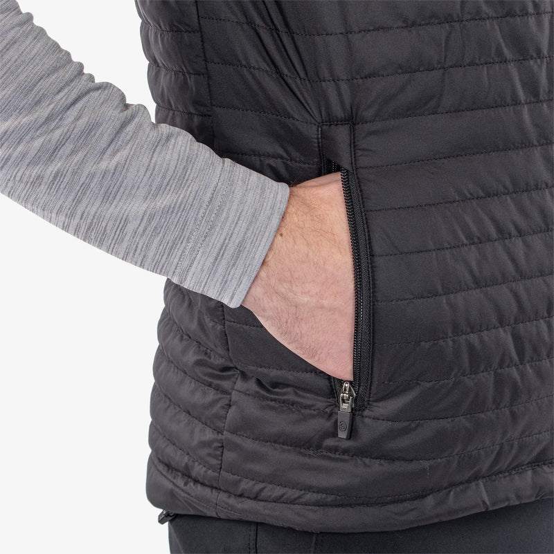 Leroy is a Windproof and water repellent golf vest for Men in the color Black(5)