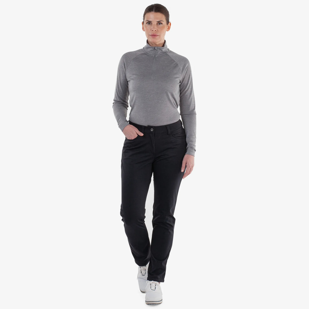 Levana is a Windproof and water repellent golf pants for Women in the color Black(2)