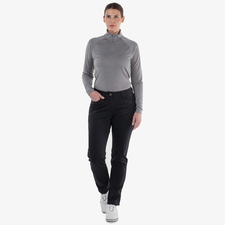 Levana is a Windproof and water repellent golf pants for Women in the color Black(2)