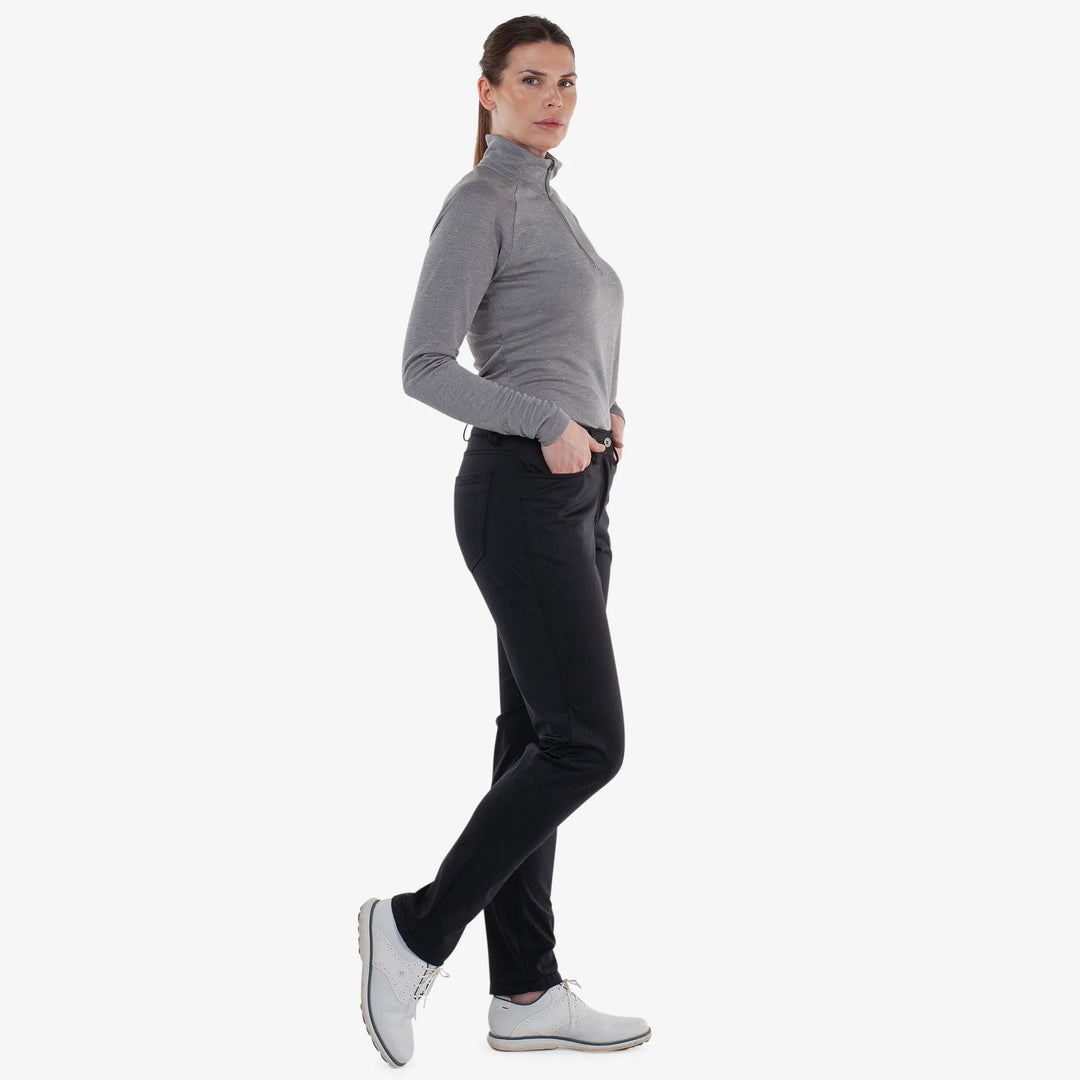 Levana is a Windproof and water repellent golf pants for Women in the color Black(3)
