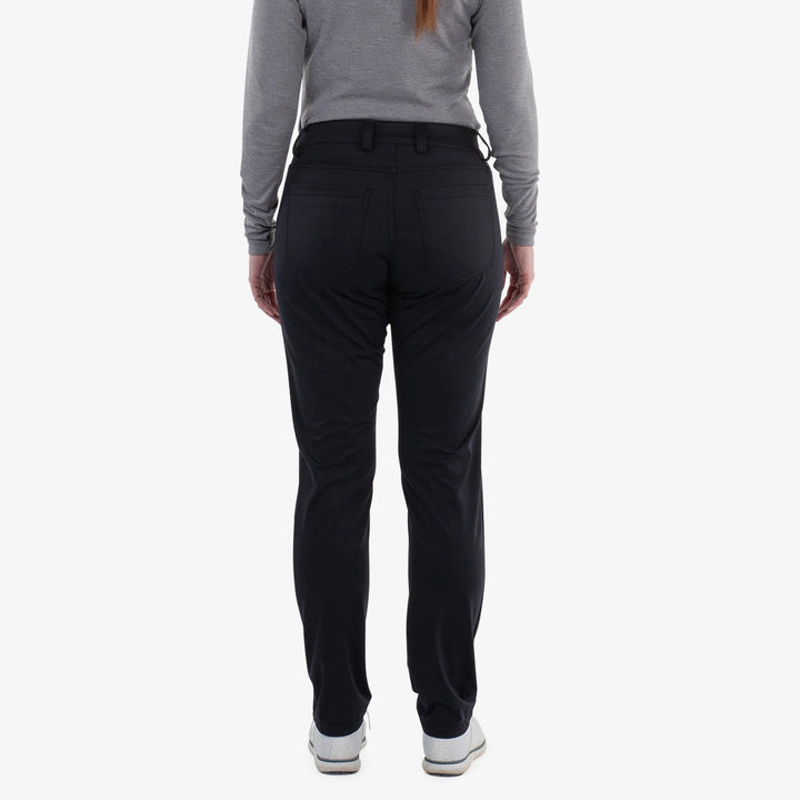 Levana is a Windproof and water repellent golf pants for Women in the color Black(4)