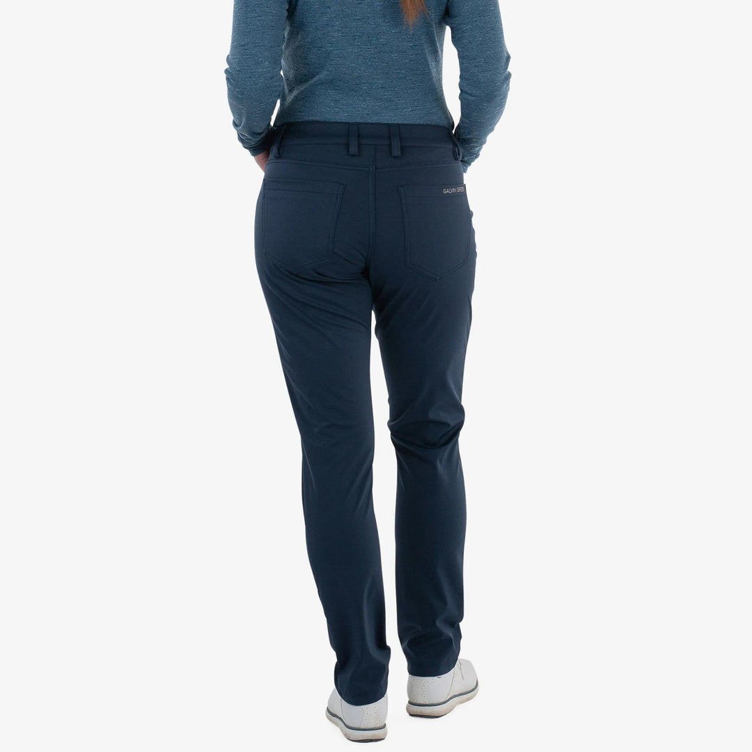 Levana is a Windproof and water repellent golf pants for Women in the color Navy(4)